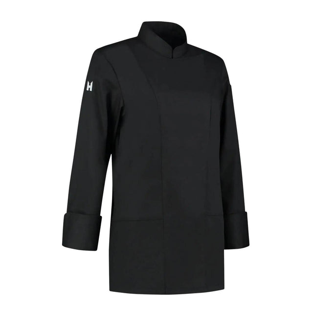 Le Nouveau Lynn Chef Jacket Black-frontview