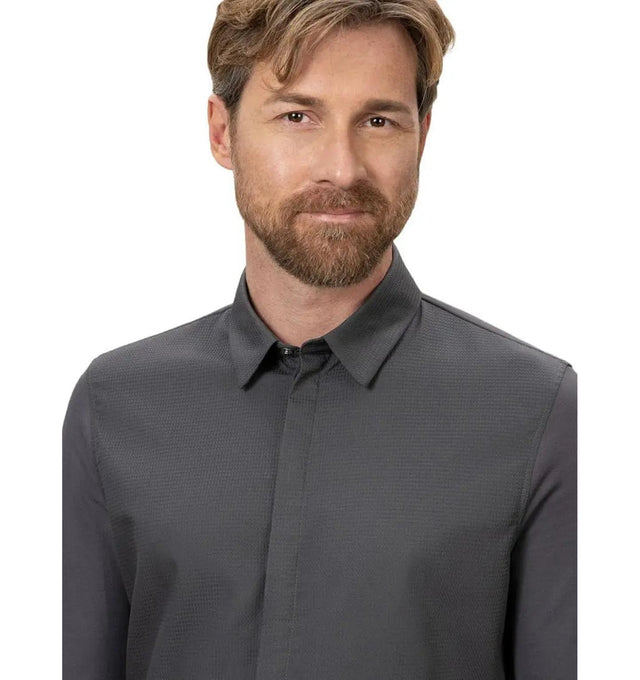 Le Nouvean Chef Fabrice Men's Coat-Dark Grey-Frontview