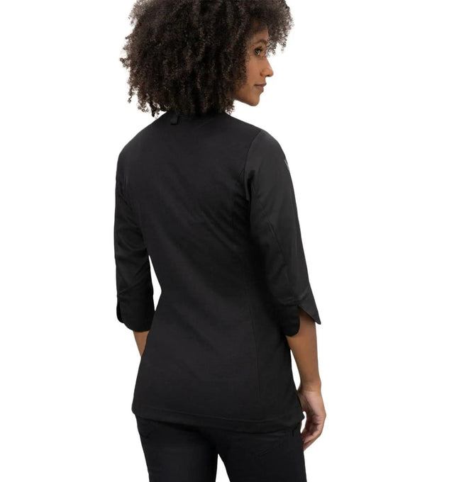 Le Nouveau Esmee Chef Jacket Black-Backview