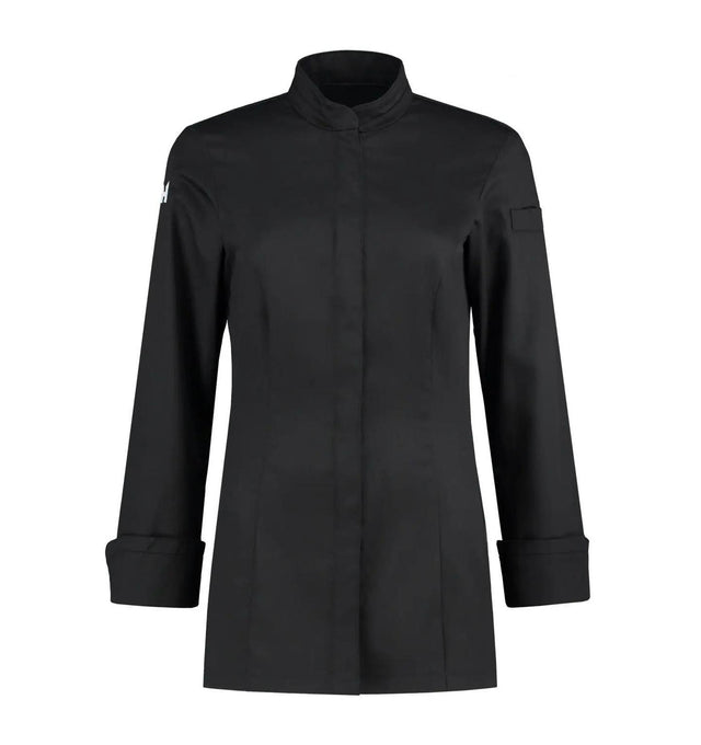 Le Nouveau Elise Chef Jacket Black-Frontview
