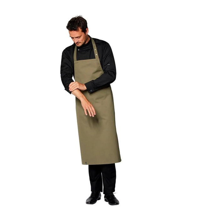 Kentaur 30330 Raw Bib Apron Hunter Green -Frontview