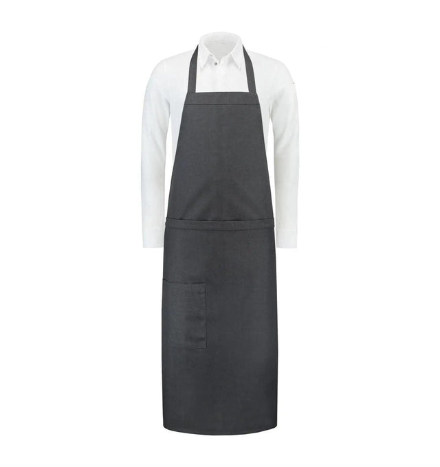Le Nouvean Chef Phoenix Bib Aprons Black Denim-Frontview