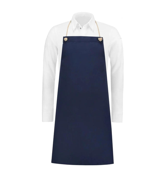 Le Nouvean Chef Spanish Bib Aprons Navy-Frontview