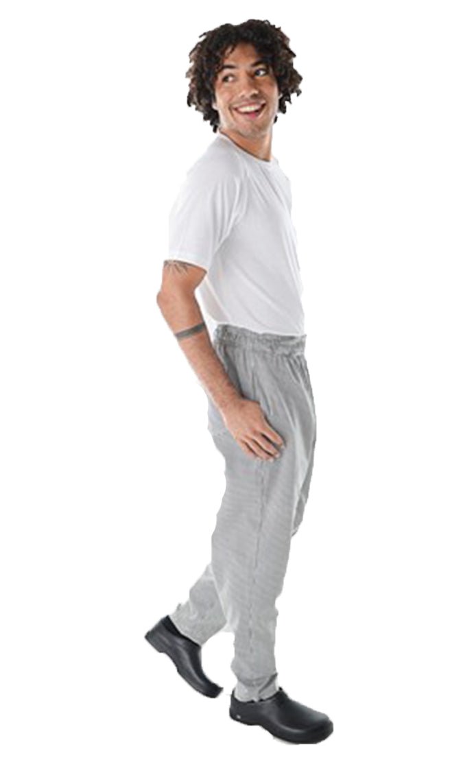 Chefwear Baggy Chef Pants 3000 Black With European Houndstooth
