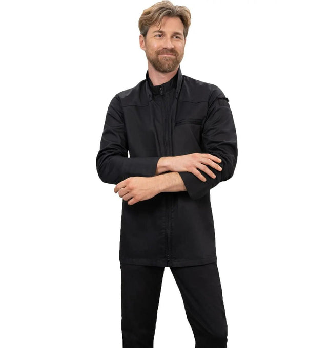 Le Nouveau Chef Nero Chef Jackets-Black-frontview