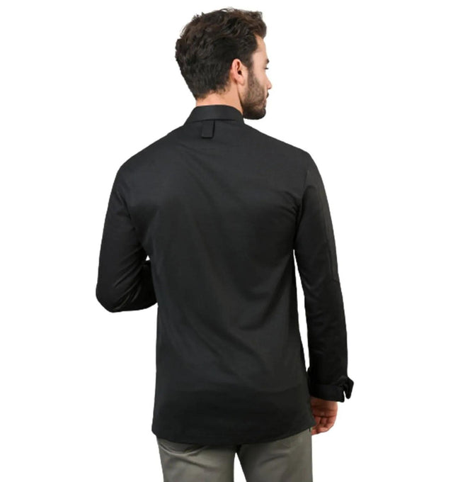 Le Nouveau Angelo Chef Jacket Black-backview