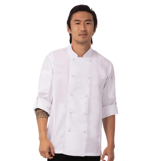 Chef Works Bowden Cool Vent Roll Up Sleeves Chef Coat - Fiumara Apparel