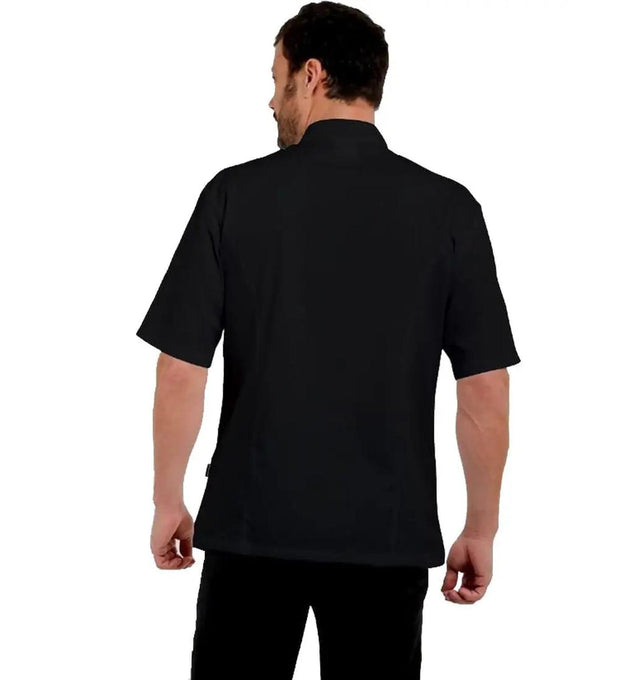 Julius Short Sleeve Chef Jacket by Bragard BlackBack Profile