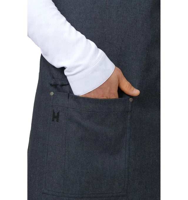 Le Nouveau Chef Eden Chef Aprons-Heavy Black Denim