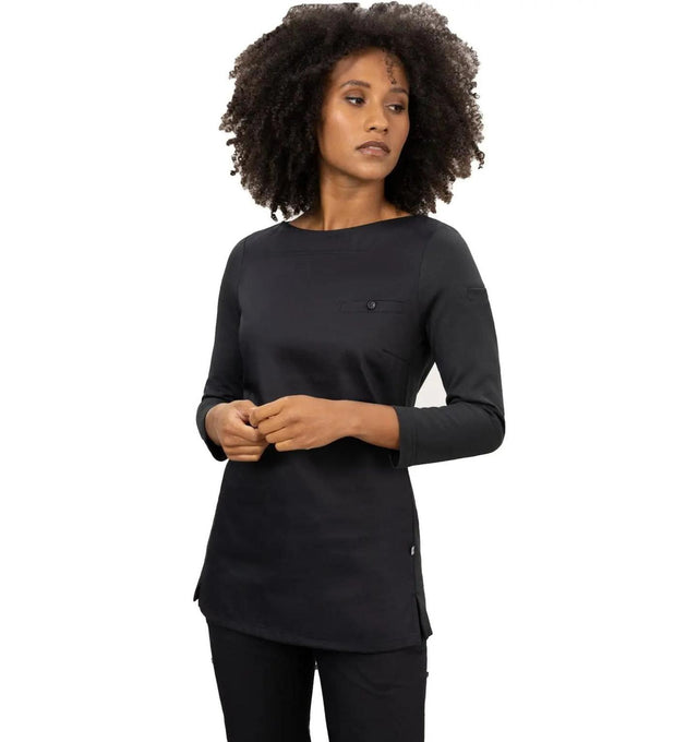 Le Nouveau Chef Evy Women's Chef Coat-Black