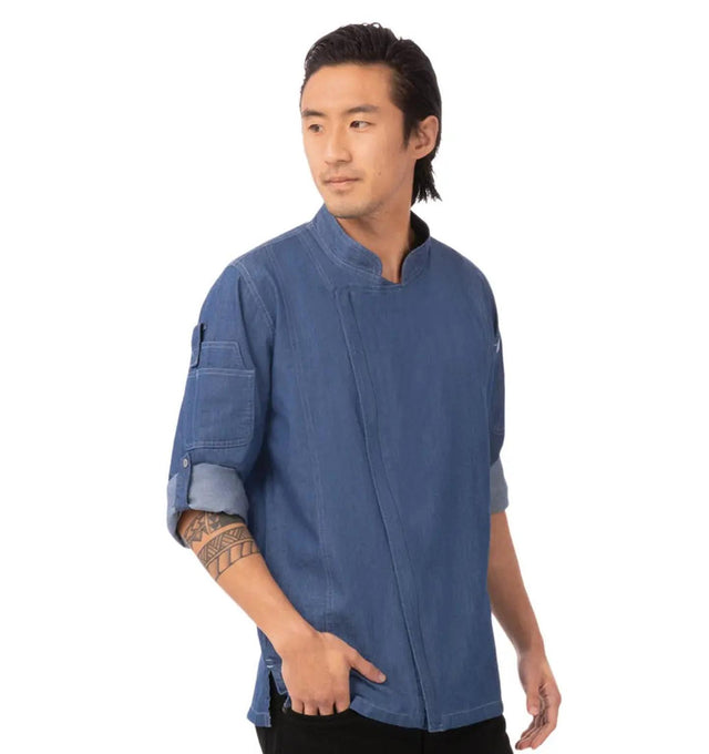 Blue Denim Chef Jacket | Chef Works Gramercy - Fiumara Apparel