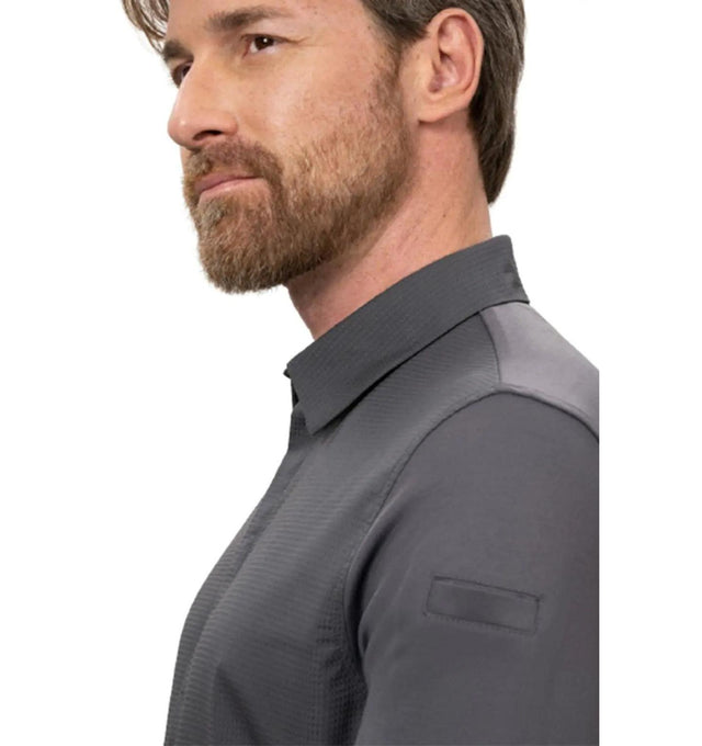 Le Nouvean Chef Fabrice Men's Coat-Dark Grey-Frontview