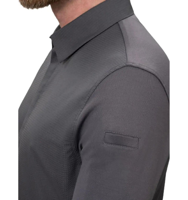 Le Nouvean Chef Fabrice Men's Coat-Dark Grey-ARM view