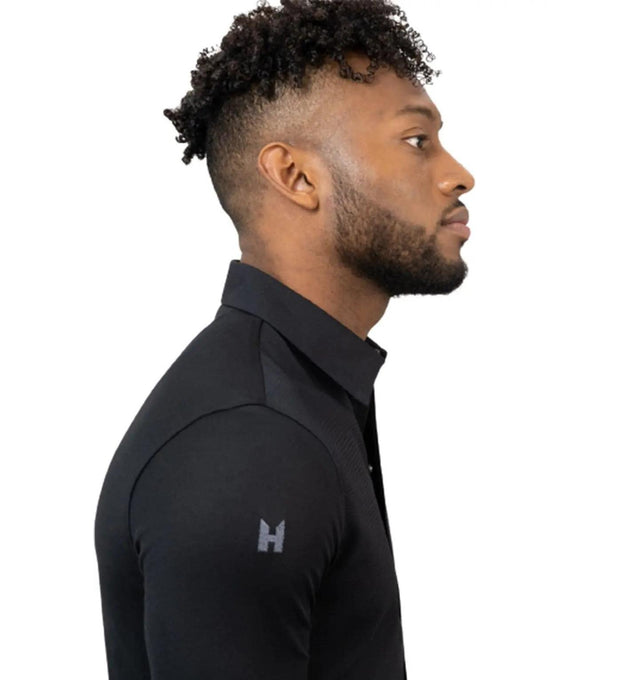 Le Nouvean Chef Fabrice Men's Coat-Black-Frontview