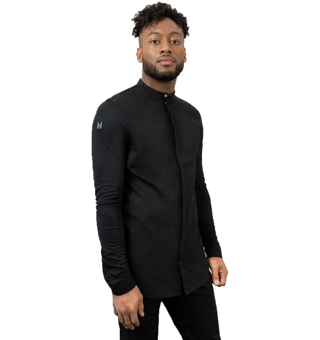 Le Nouveau Chef Julien Chef Jacket-Black-Frontview