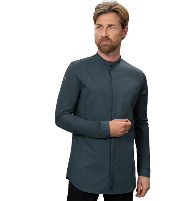 Le Nouveau Chef Julien Chef Jacket-Petrol-Frontview