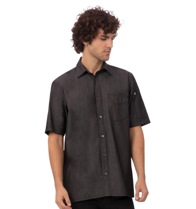 Chef Works Detroit Short Sleeve Denim Shirt Chef Works