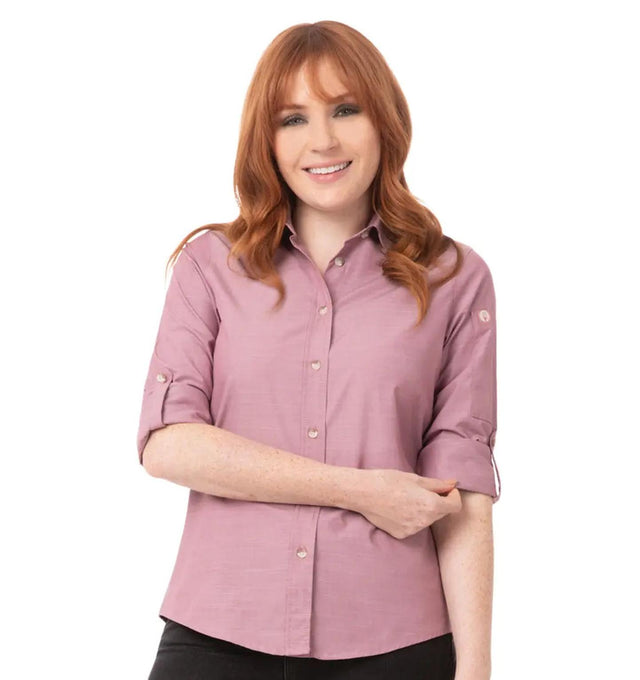 Chef Works Women's Chambray Dress Shirt Chef Works