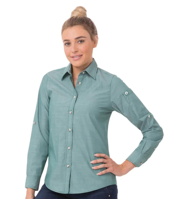 Chef Works Women's Chambray Dress Shirt Chef Works