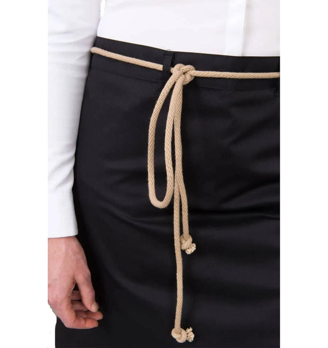 Le Nouveau Chef Spanish Short Chef Aprons-Black