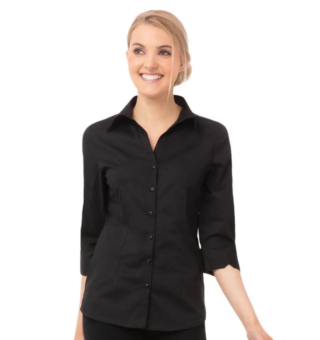 Chef Works Finesse Women's 3/4-Sleeve Shirt Chef Works