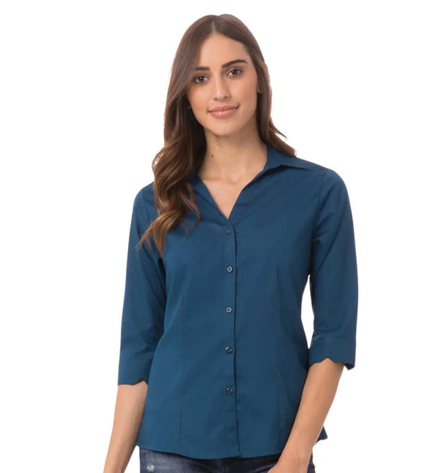 Chef Works Finesse Women's 3/4-Sleeve Shirt Chef Works
