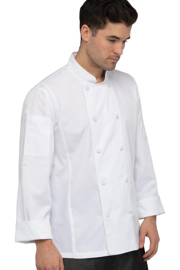Chef Works Bowden Cool Vent Roll Up Sleeves Chef Coat-Front