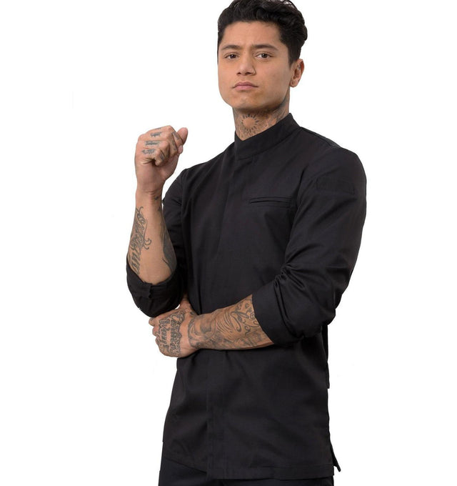 Le Nouveau Alain Chef Jacket Black-main