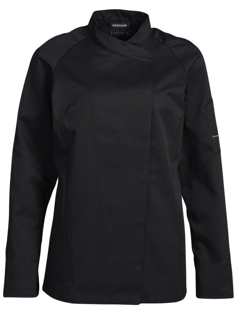 Kentaur 13501 Women's Chef/Waiters Jacket - Black - Front