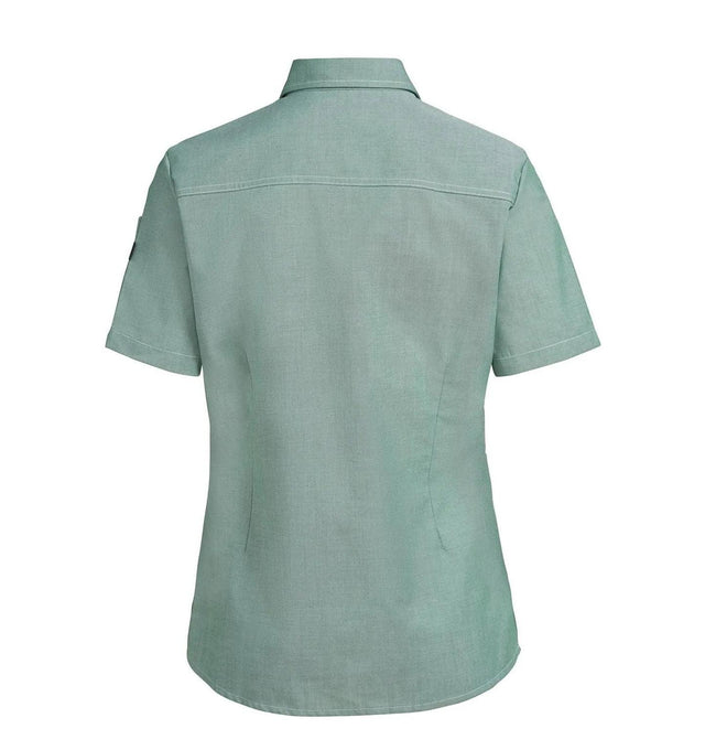 Ladies Shirt S/S Chambray Green - Back