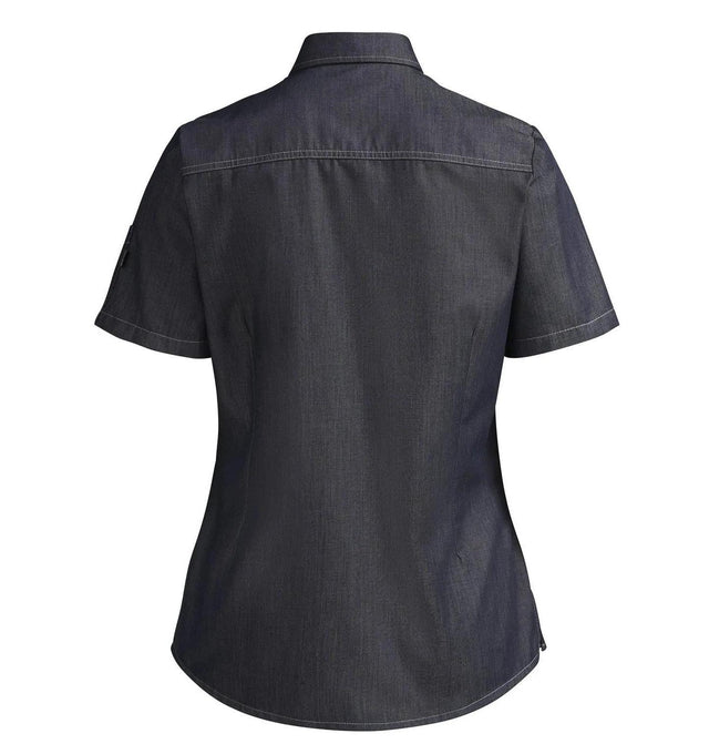 Ladies Shirt S/S Ocean Grey - Back