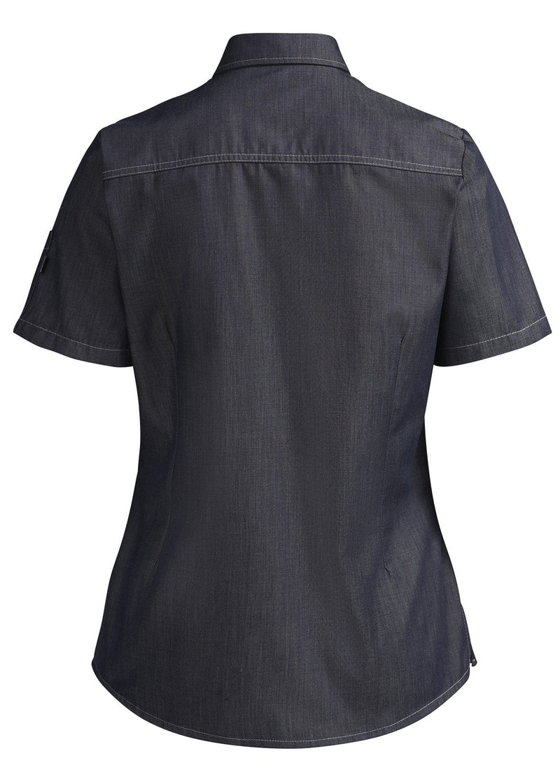 Ladies Shirt S/S Ocean Grey - Back