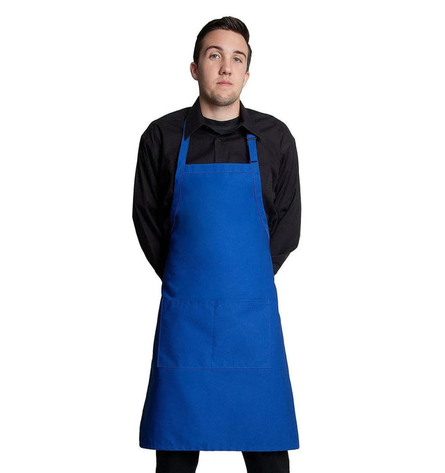 Butcher Apron w/Center Pockets 34"L x 24"W Royal Blue