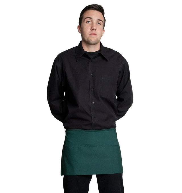 3 Pocket Waist Apron 12"L x 23"W Hunter Green
