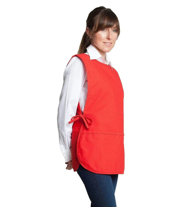 Cobbler Apron with 2 Pockets 29"L x 20"W Red Side