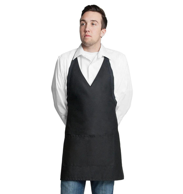Tuxedo Apron w/Center Pockets 32"L x 28"W Black