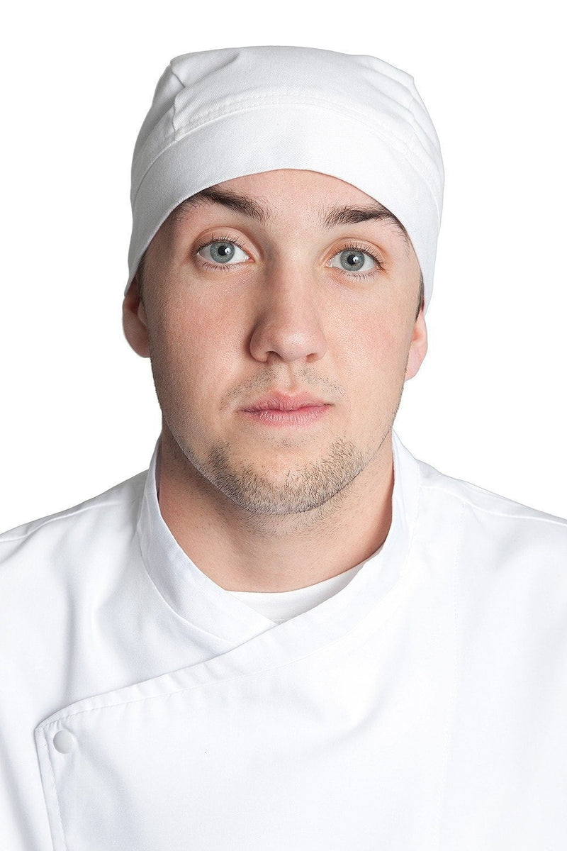 Professional Chef Head Wrap White Front