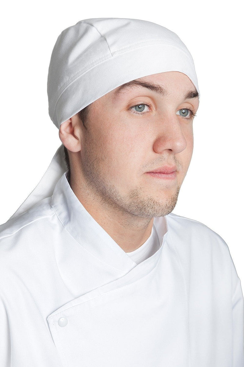 Professional Chef Head Wrap White