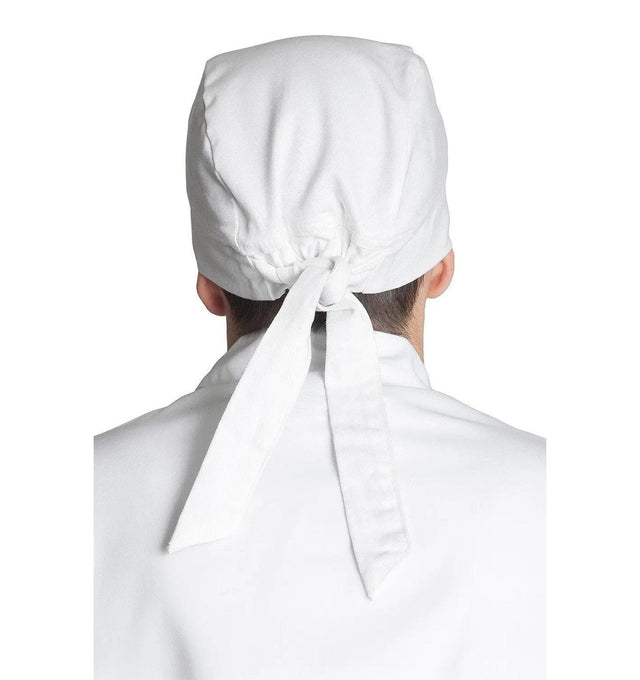 Professional Chef Head Wrap White Back