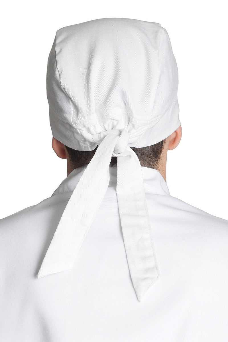 Professional Chef Head Wrap White Back