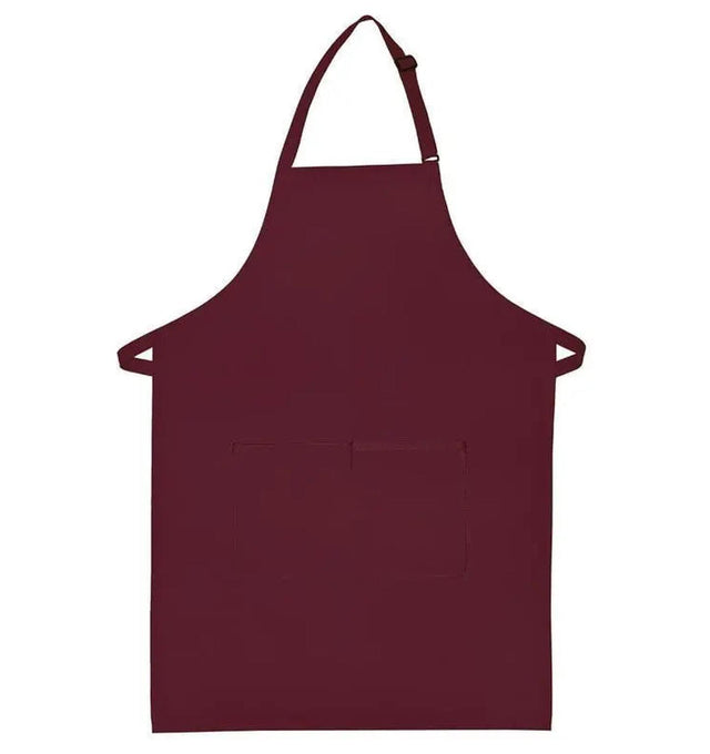 Butcher Apron w/Center Pockets 34"L x 24"W Wine Open