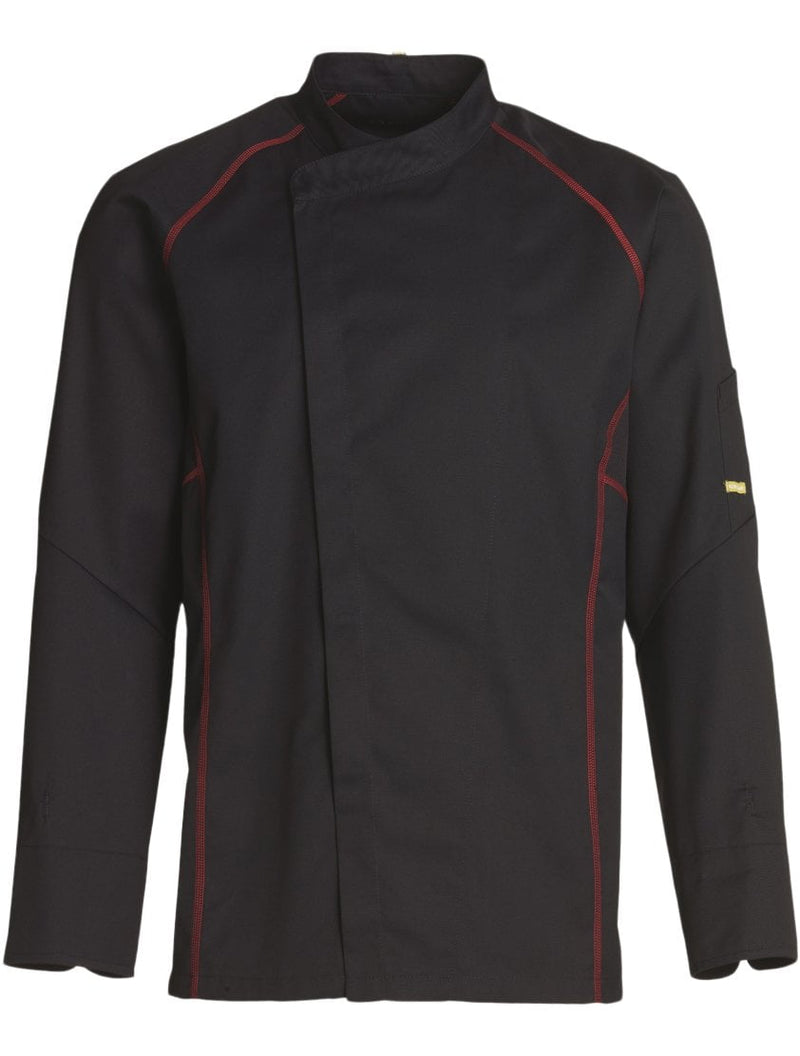 Kentaur 23401 Unisex Chef/Waiters Jacket Front View Black 