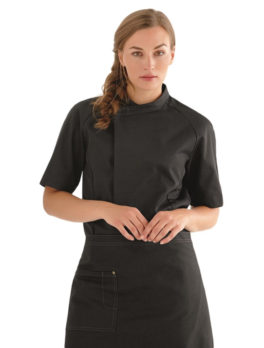Kentaur 13500 Women's Chef/Waiters Jacket - Black - Front