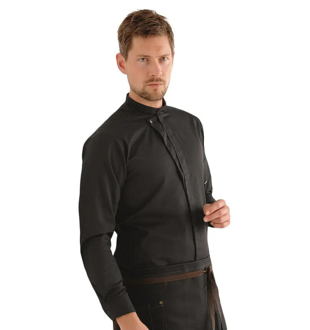 Kentaur 23515 Long Sleeve Chef/Service Jacket Front View Black