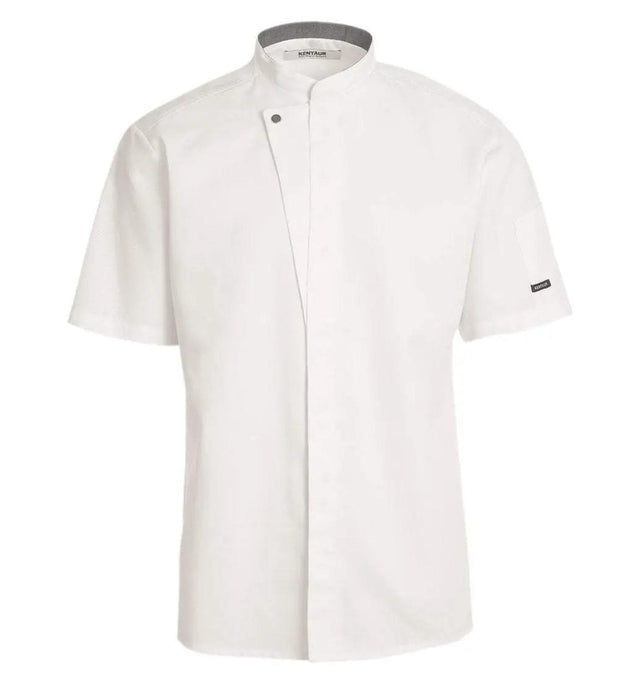 Kentaur 23516 Short Sleeve Chef/Service Jacket Front View White