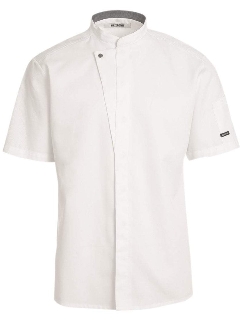 Kentaur 23516 Short Sleeve Chef/Service Jacket Front View White