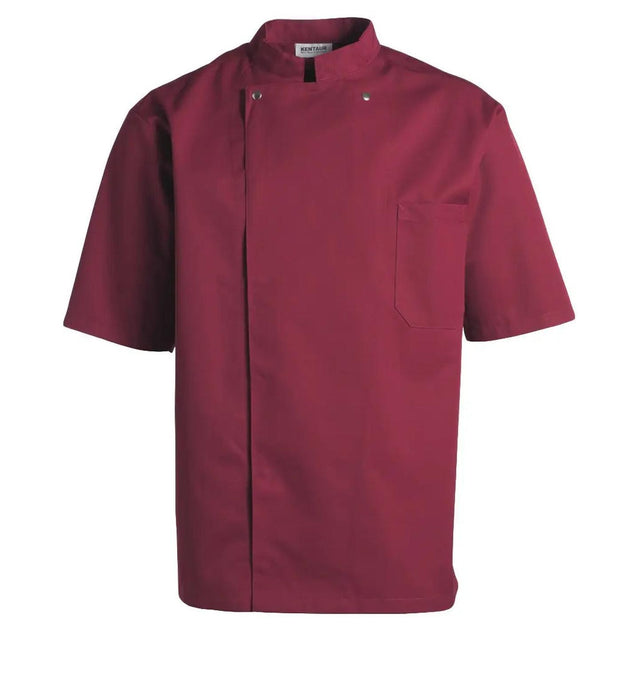 Kentaur 2360 Short Sleeve Unisex Chef/Waiter Jacket - Red - Front View