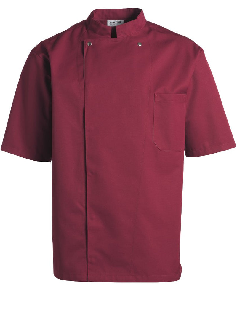 Kentaur 2360 Short Sleeve Unisex Chef/Waiter Jacket - Red - Front View
