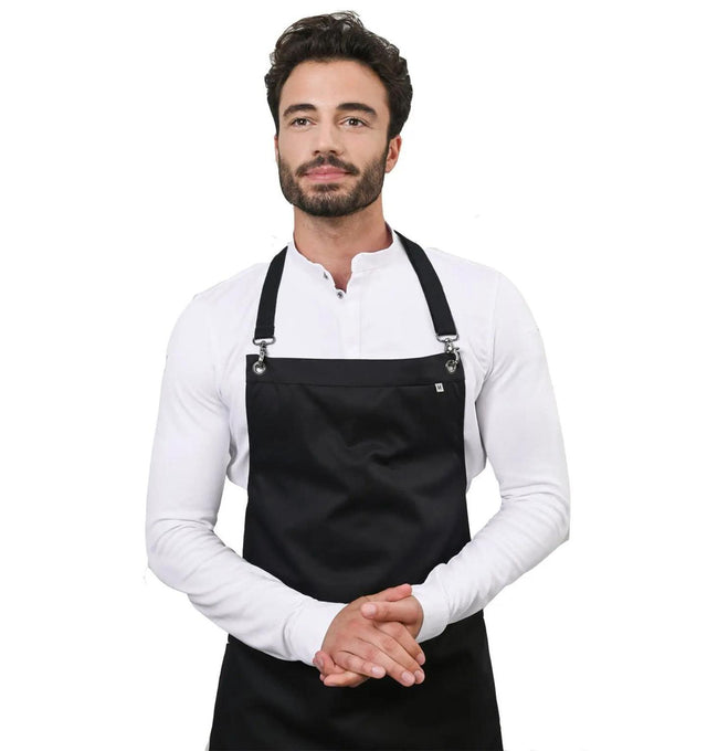Le Nouveau Davos Bib Apron Black - MAIN