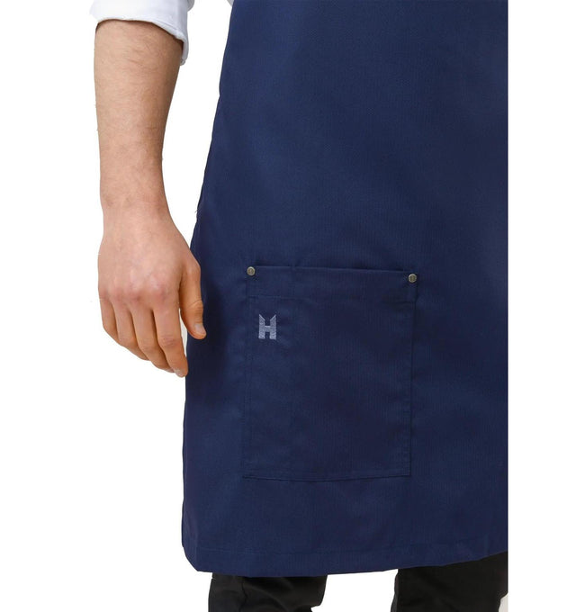 Le Nouveau Davos Bib Apron Patriot Blue - pockeeet